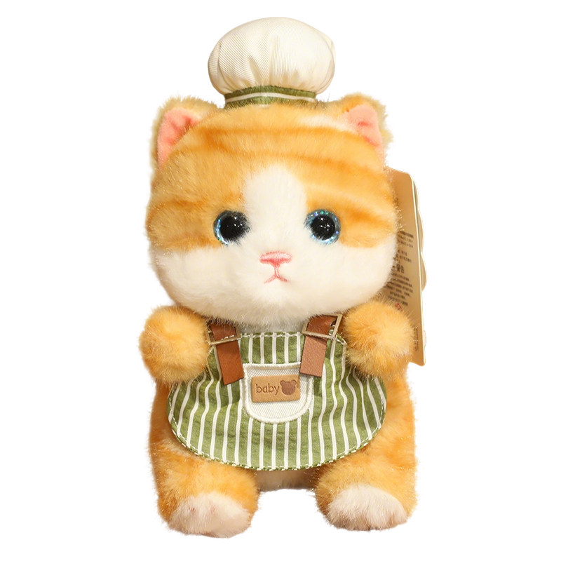 可爱猫咪毛绒围裙包包挂件公仔