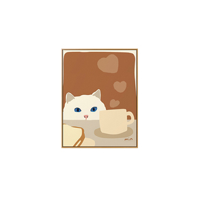 好寓意猫狗北欧简约客餐厅装饰画