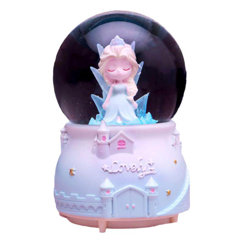 彩灯飘雪花童话世界公主音乐盒