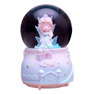 彩灯飘雪花童话世界公主音乐盒