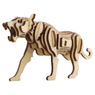 3d立体木质儿童男女孩十二生肖动物拼图diy手工玩具益智拼装模型