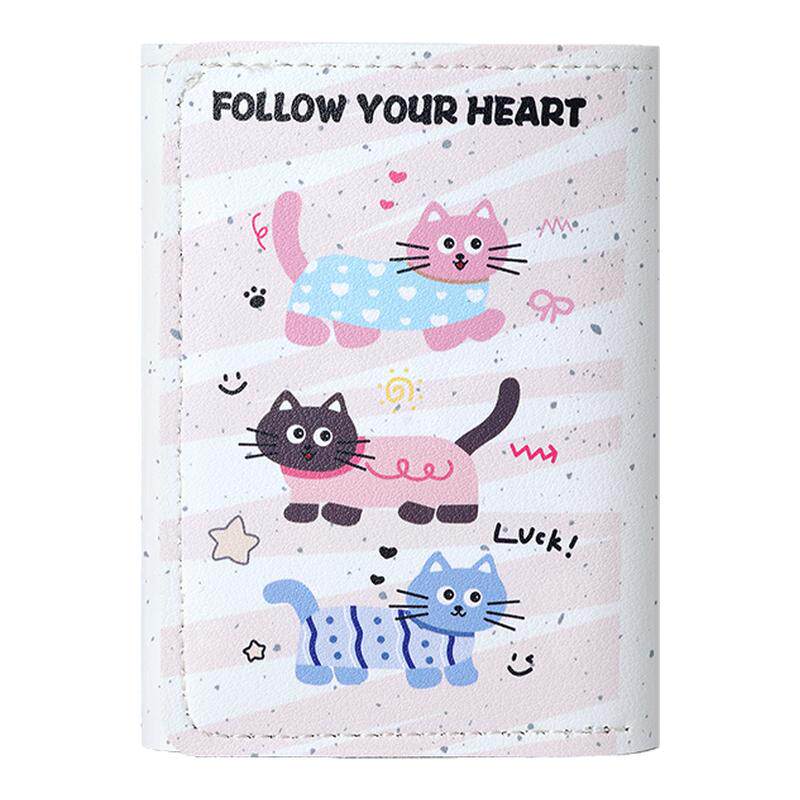 甜美腊肠狗折叠短款钱包新款女士零钱包卡包学生可爱原创小三折女