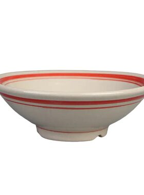 80年代仿古酒碗中式饭碗复古双线红边蒸碗影视道具碗火锅小蘸料碗