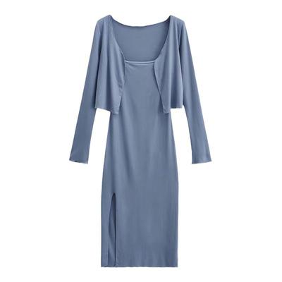 吊带修身连衣裙春秋冬