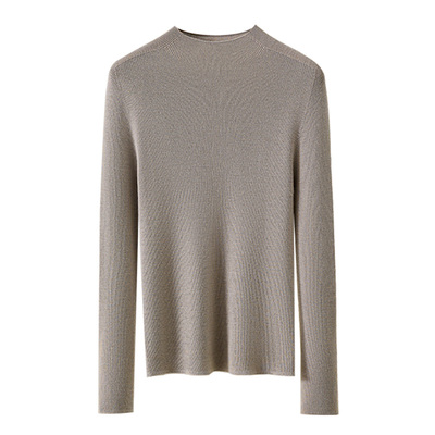 春竹无缝精纺纯羊毛衫25秋冬新款半高领修身显瘦保暖女打底羊毛衫