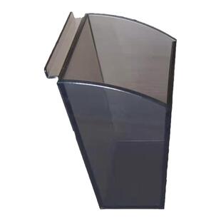 办公桌屏风槽上折弯笔筒，工位缝上插收纳盒，灰色，透明笔筒挂件