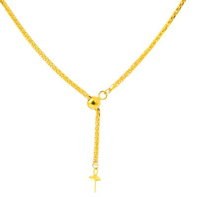 语瑶女18K金Y字链可调节项链