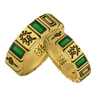 MONOLOGUE独白当局者潮麻将发發复古黄金戒指多款情侣推荐新年礼