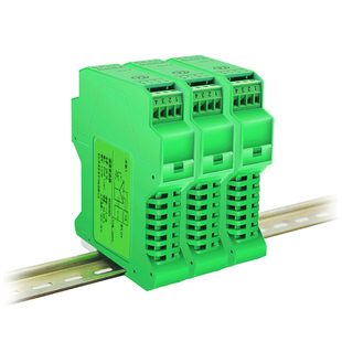 pt100热电阻导轨式温度变送器信号隔离器转4-20mA模拟量0-10V输出