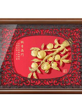 金箔画桃李满门家居装饰送老师