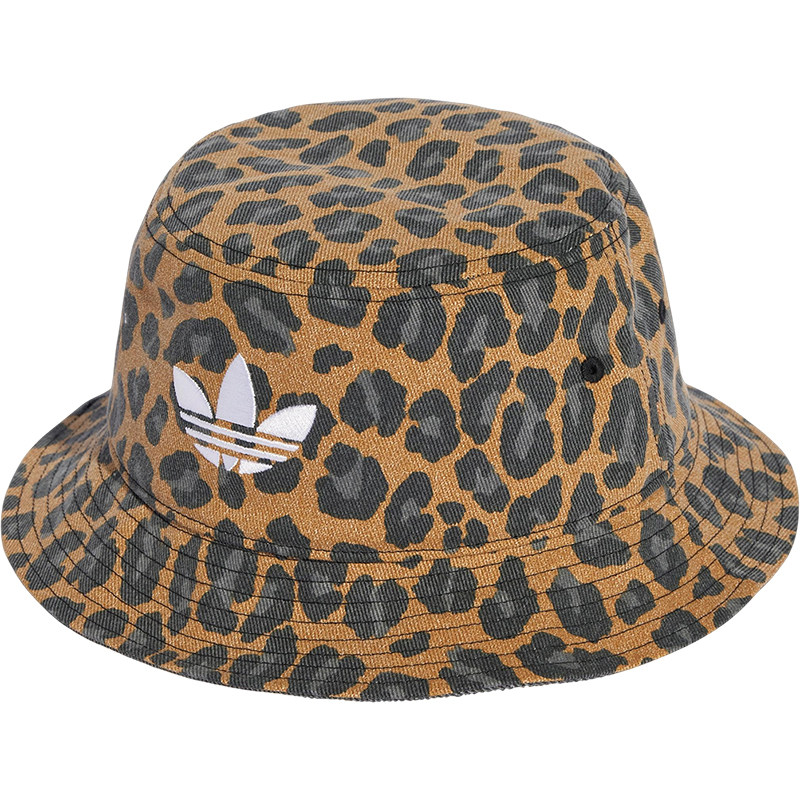 Adidas/阿迪达斯正品三叶草男女豹纹印花时尚渔夫帽JX0603