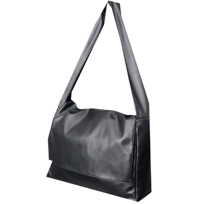 YUEN小众复古单肩斜挎大容量pu流浪软皮大包街头男女邮差托特中性