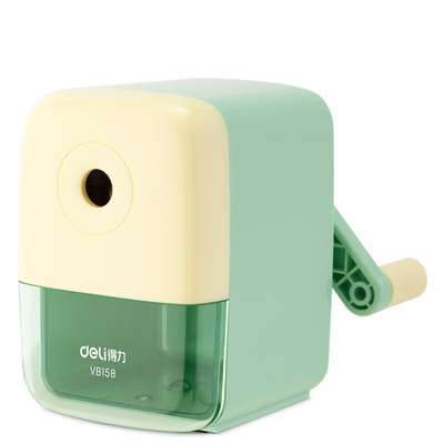 得力文具削笔机笔器卷笔刀小学生转笔刀铅笔刀削笔刀学生儿童用自动进铅手摇多功能美术刨笔机简约卡通