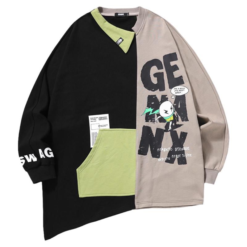 GENANX闪电潮牌袋鼠兜卫衣
