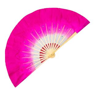 真丝舞蹈扇广场舞跳舞专用2025新款中国古风双面绸扇胶州秧歌扇子