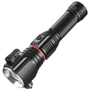 硕森多功能强光手电筒充电汽车载用超亮安全锤消防应急破窗救援灯