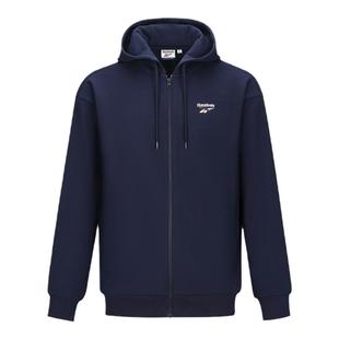 Reebok锐步官方26年新款男女休闲百搭时尚舒适拉链连帽卫衣