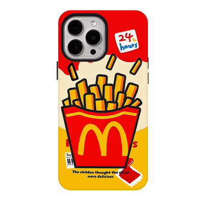 麦门薯条适用苹果17promax手机壳iphone16pro菲林磁吸支架个性华为P80小米15小众vivo防摔保护壳oppo潮流暖色