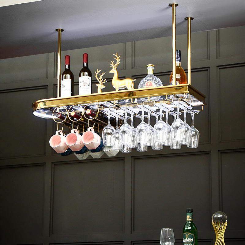 轻奢吧台吊架酒杯架悬挂倒挂创意酒架置物架不锈钢红酒杯架家用,住宅家具,酒架,淘宝优惠券,粉丝福利购,淘宝优惠卷