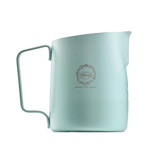 WPM惠家咖啡拉花缸杯304不锈钢打奶缸斜口压纹奶泡杯#15长尖嘴