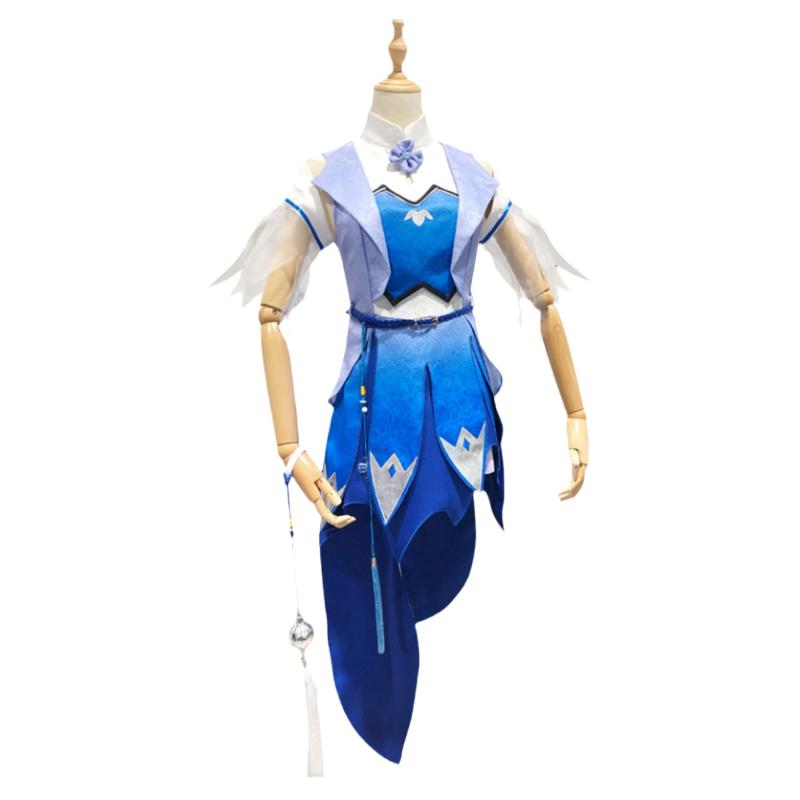 漫秀现货王者荣耀原皮幻纱之灵西施cos服美女旗袍假发游戏道具