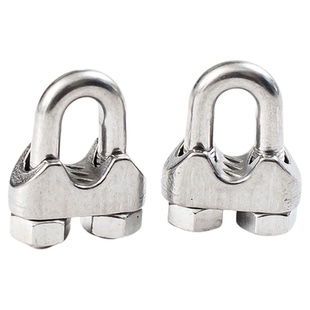 304不锈钢钢丝绳夹头 U型夹卡头钢丝夹轧头线卡子线夹M2M3M4M5M6