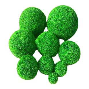 仿真草球人造塑料米兰龙加利花生草挂花艺壁假植物圆球造景装饰球