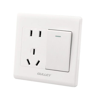 一开多控五孔一开三控中途开关带五孔电源插座带开关86型暗装墙壁