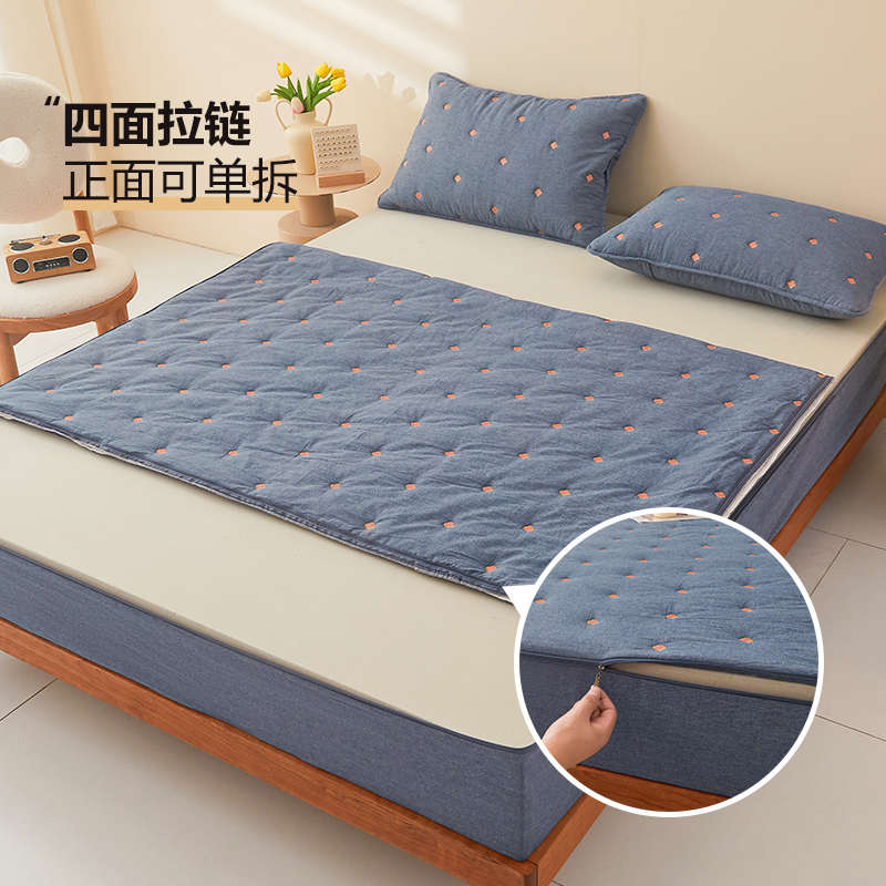 六面全包床笠2024年新款纯棉100全棉加厚床罩防尘罩床垫套保护罩