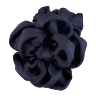 高端绸缎~质感缎面手工双层花朵发圈绑头发高弹力小肠圈皮筋头绳