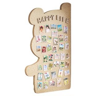 毛毡墙贴不伤墙留言板背景板文化墙可爱小熊羊毛毡墙贴墙上相册免打孔软木展示板客厅拍立得创意照片墙展示墙