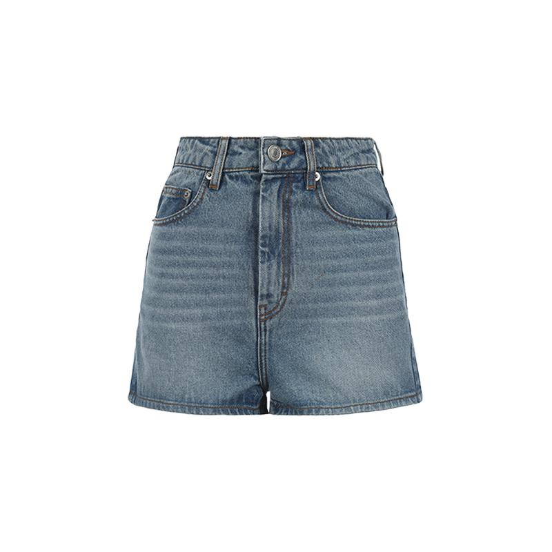 【自营】AMI25年新款纯色简约棉质水洗舒适女士休闲牛仔短裤