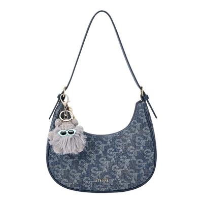 星期六女包单肩斜挎包时尚月牙包