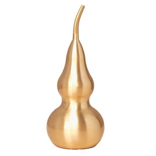 逅里 黄铜葫芦摆件 高级乔迁之喜新家开业礼物 招财镇宅玄关装饰