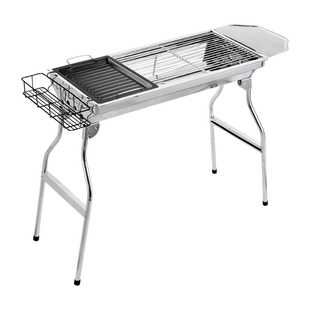 原始人烧烤炉子烧烤架家用户外折叠便携新款加厚不锈钢烤肉炉架子