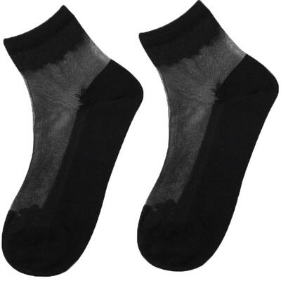 夏季纯棉底花边透明耐磨防滑丝袜