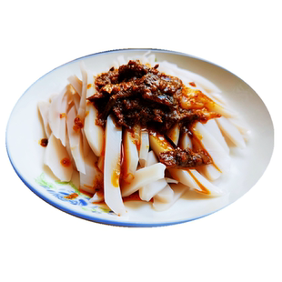 5包镇川碗托 麻辣猪肝碗托荞麦面碗团陕北榆林延安特产特色名小吃