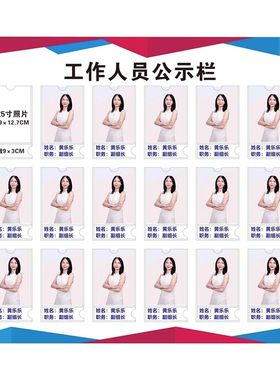 团队风采展示墙员工教师简介牌