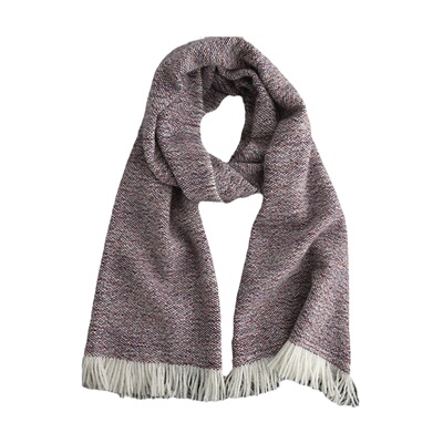 意大利定纺漫画花纱纯山羊绒围巾