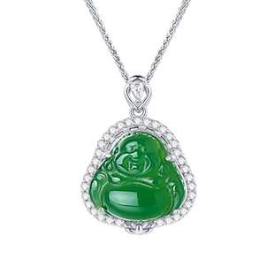 周大生佛公S925纯银项链女款新中式送妈妈吊坠生日礼物送女友