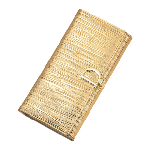 2025新款时尚女士钱包女长款真皮钱夹子女款韩版大容量金色手拿包