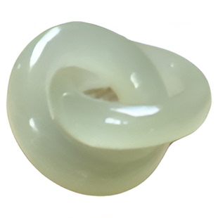 【天然和田玉环环相扣玉坠】古风双玉环吊坠小众设计文艺范礼物女