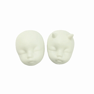 组合价大鱼海棠娃娃鬼之子陶瓷人脸瓷偶面具耳环吊坠胸针DIY配件