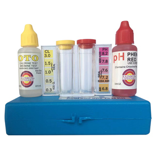 泳池水质检测盒余氯测试剂测水盒游泳池水测试盒验水盒oto/ph彩虹