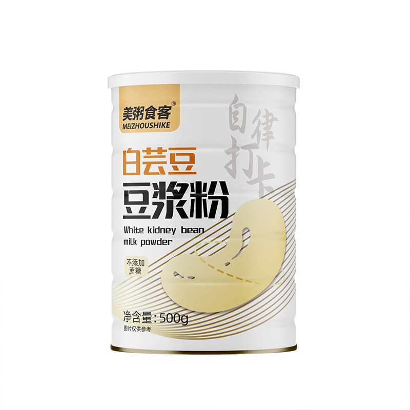 醇香豆浆粉豆奶粉纯白芸豆高蛋白营养早餐0糖添加罐装代餐冲饮