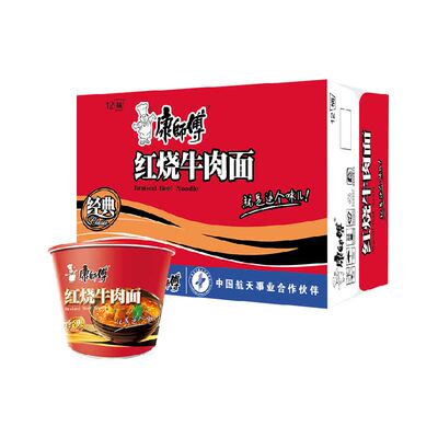 康师傅整箱装方便面113g×12桶