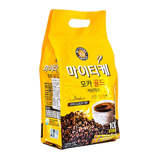 包邮100条麦蒂卡摩卡三合一咖啡1.2kg韩国进口黄袋速溶颗粒办公室