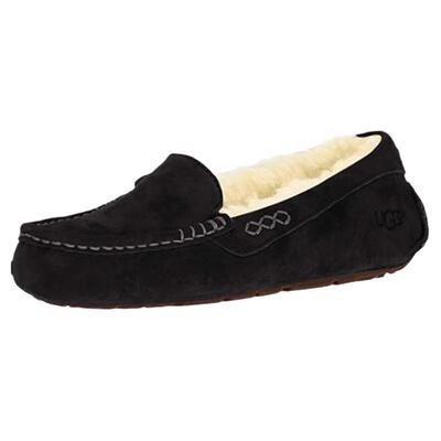 ugg套脚羊皮毛一体保暖乐福鞋