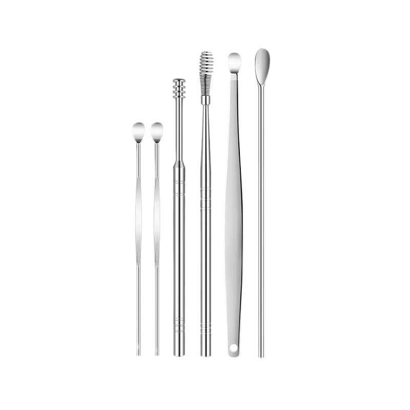 挖耳勺神器套装不锈钢螺旋式掏耳朵的专用采耳工具专业扣耳屎家用