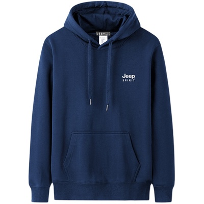 吉普JEEP休闲连帽加绒男士卫衣